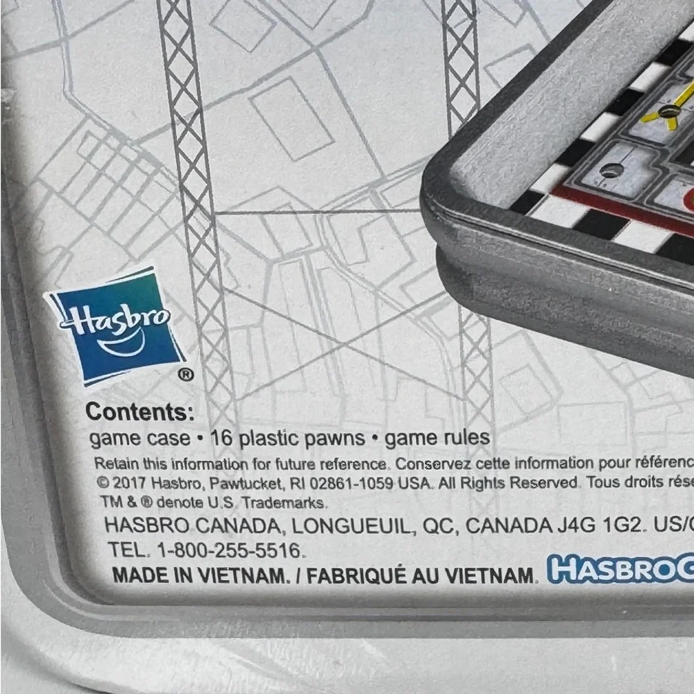 Hasbro Board Game Sorry! Classic Road Trip Portable Travel Edition Case 2017 NEW